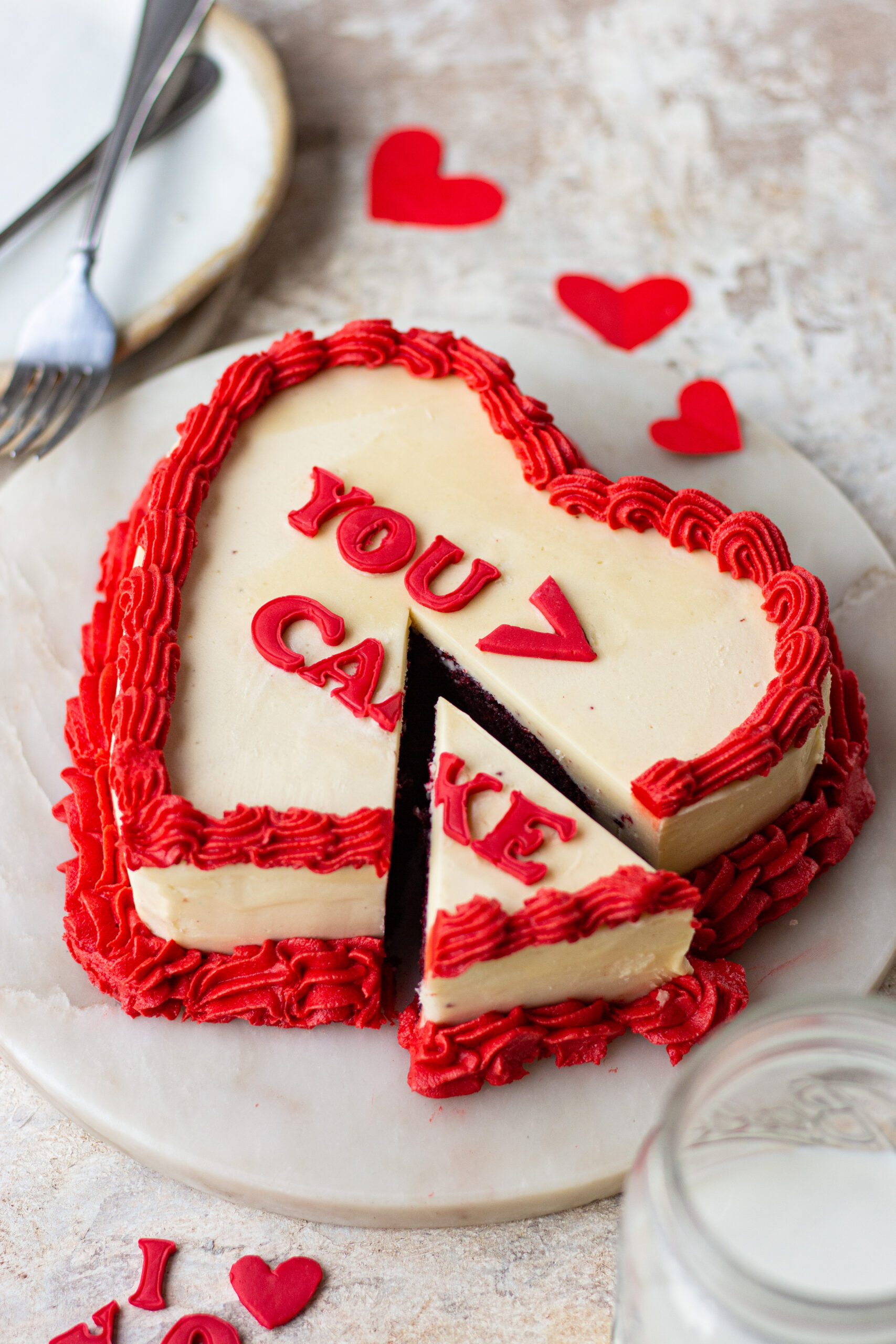 Red Heart Chocolate Cake