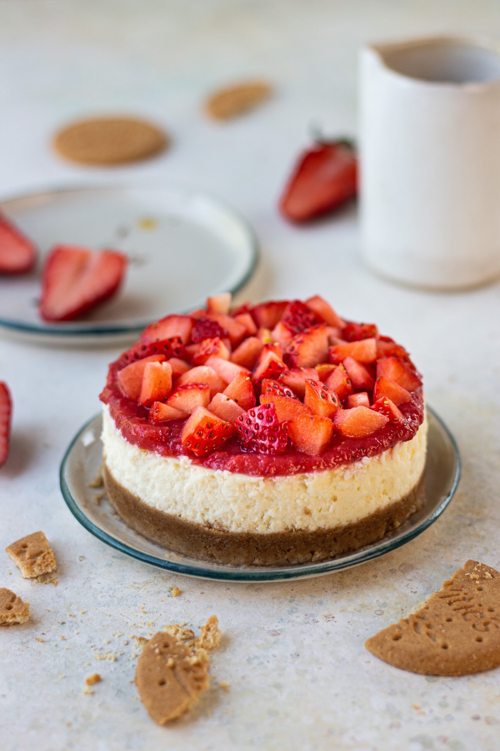 SMALL SERVE STRAWBERRY CHEESECAKE - Bake with Shivesh