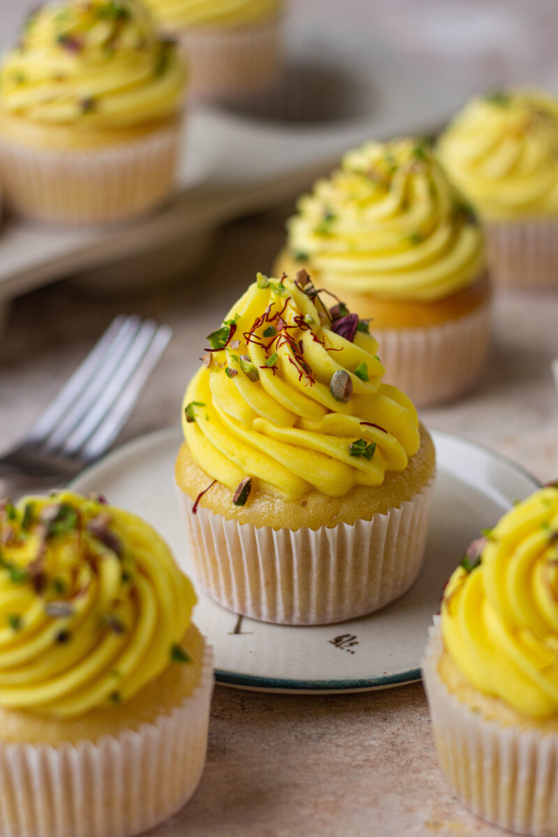 SAFFRON CUPCAKES Bake with Shivesh