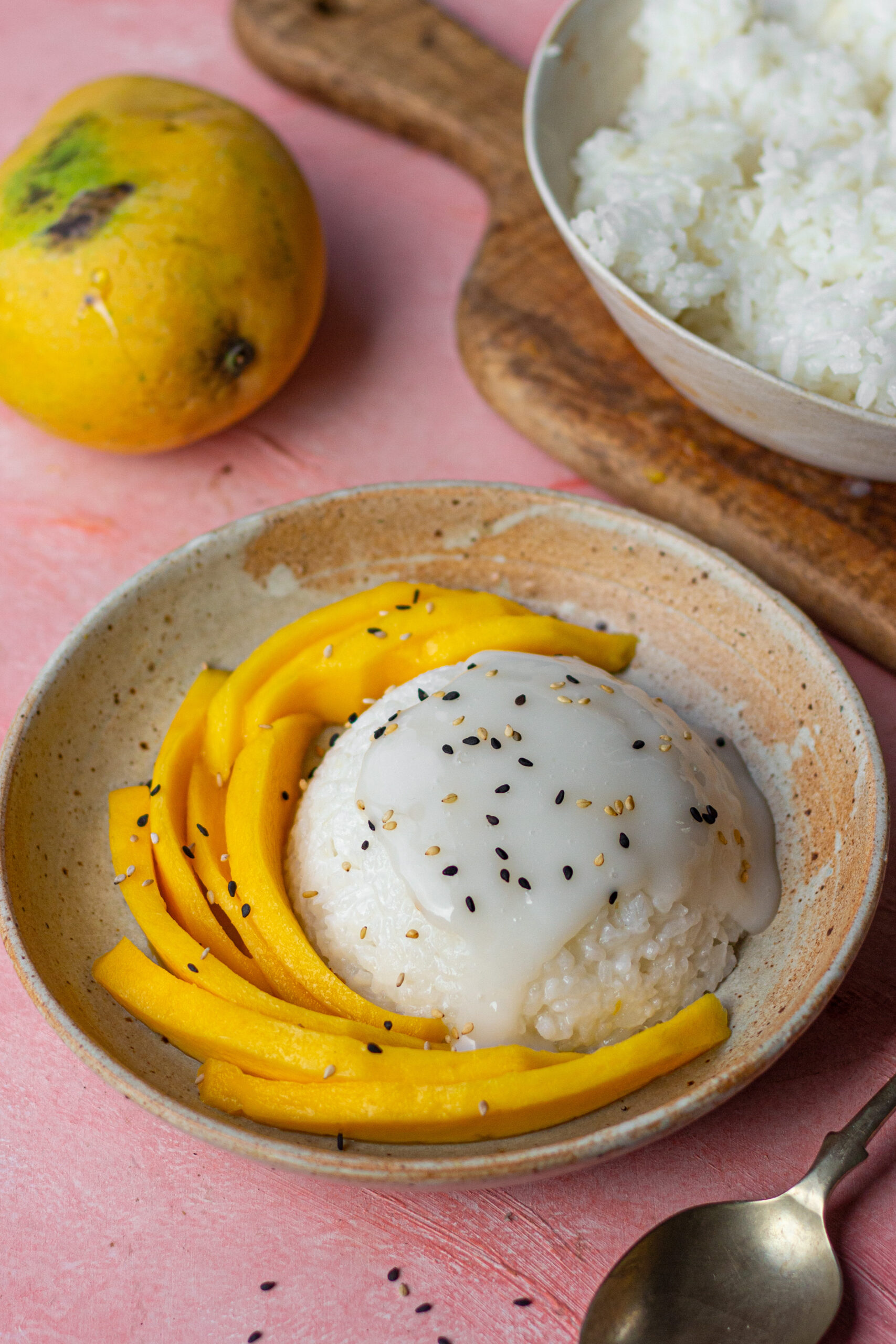 Mango & Peach Sticky Rice - RECIPE - nobizlikedoughbiz