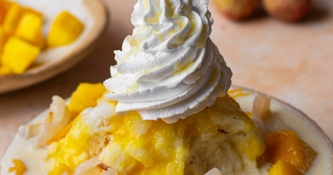 Mango litchi bingsu