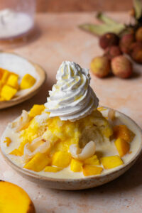 Mango litchi bingsu