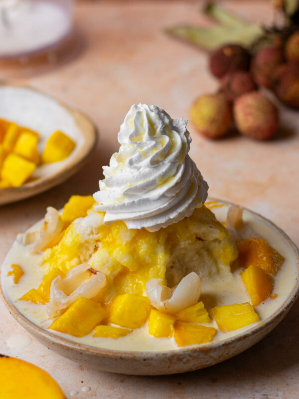 Mango litchi bingsu