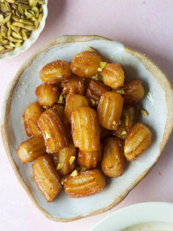 Gulab jamun churro bites