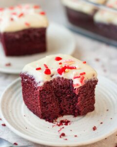 7 minutes microwave red velvet cake