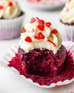 microwave red velvet cupcakes