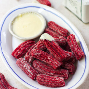 EGGLESS RED VELVET CHURROS