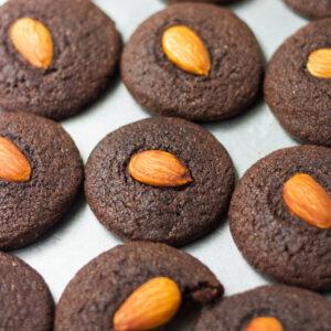 ATTA CHOCOLATE COOKIES ON PAN