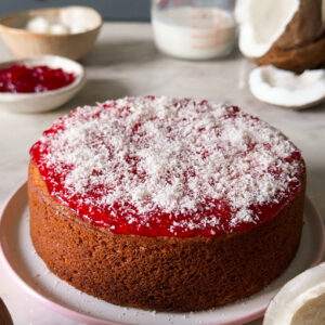 EGGLESS COCONUT CAKE IN COOKER