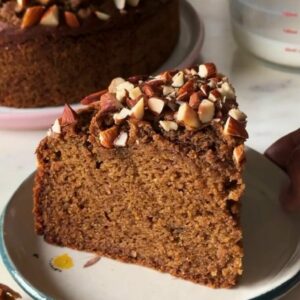 COFFEE ALMOND CAKE IN COOKER