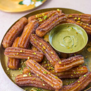 EGGLESS GULAB JAMUN CHURROS