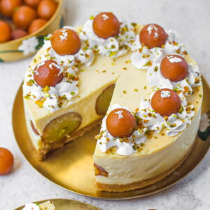 EGGLESS GULAB JAMUN CHEESECAKE