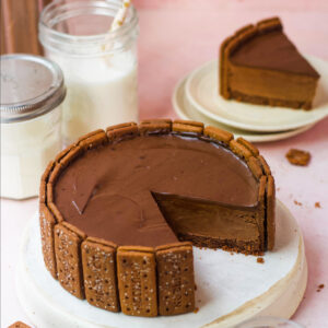 NO BAKE BOURBON BISCUIT CHEESECAKE
