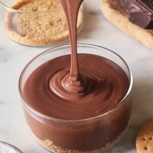 Eggless protein chocolate cheesecake